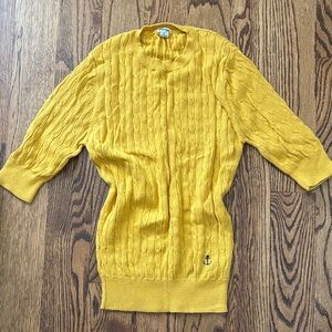 Vintage Forever 21 Heritage 1981 Yellow Cable Knit Sweater Size M